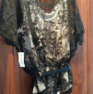Lace top with undershirt.